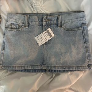 brandy melville jean skirt